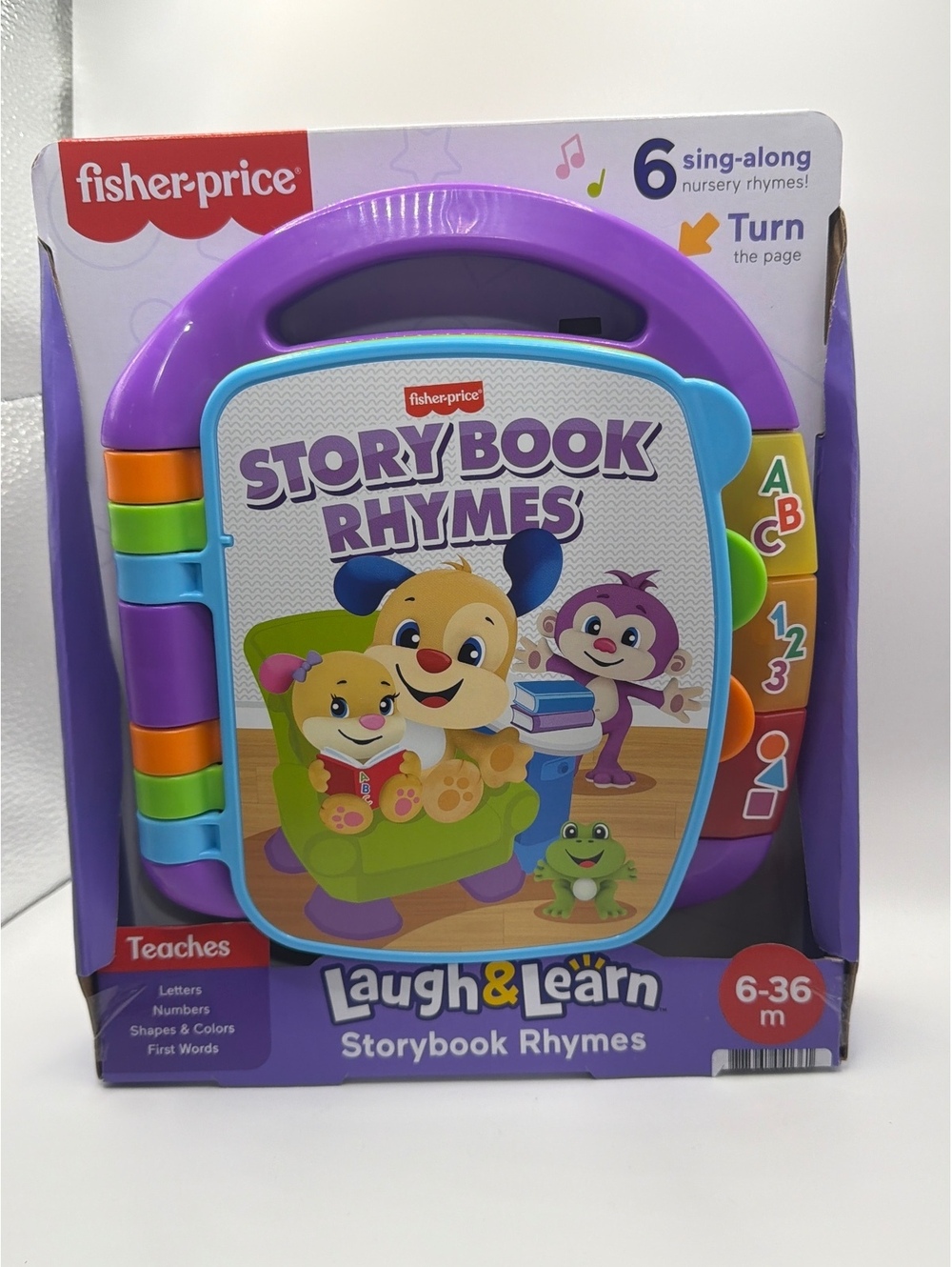 Fisher-Price Laugh & Learn Storybook Rhymes Interactive Toy for Ages 6-36 Months